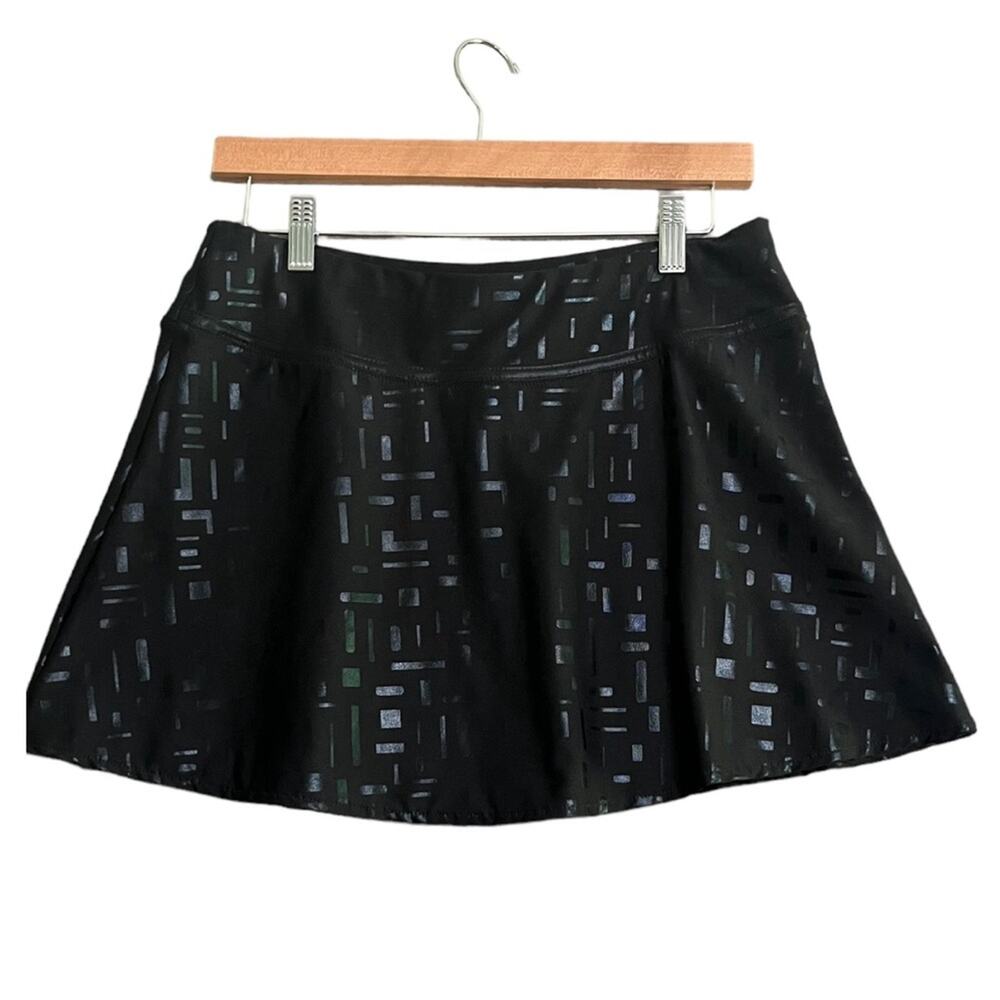 Tail Tech Performance Skirt Womens Size Medium Black Silver Sports Dance Fitness